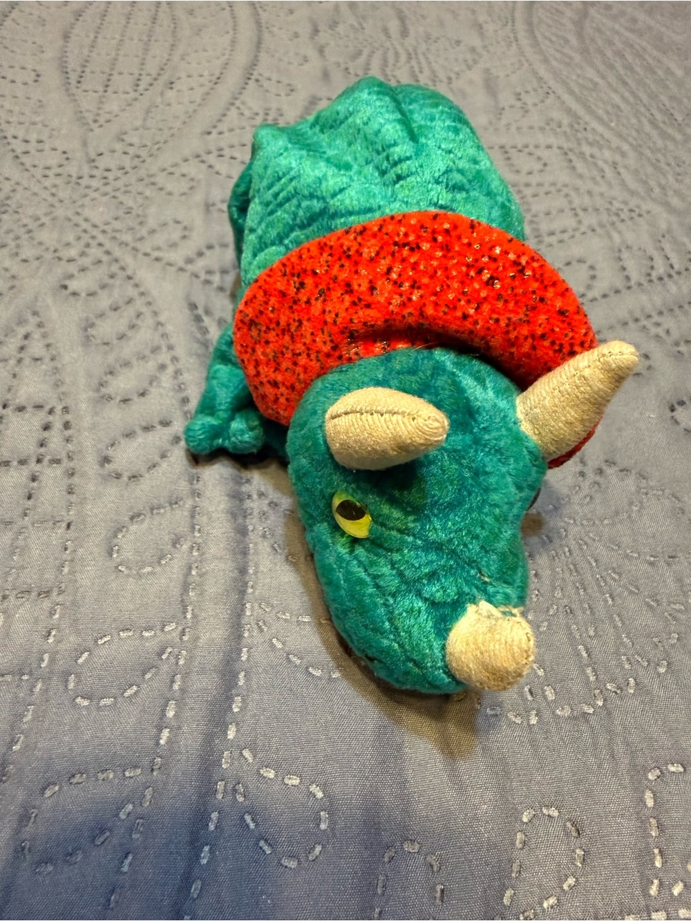 Ty Hornsly Triceratops Beanie - Teal and Red Kids Accessory